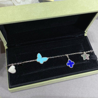 [ECHO ]LUCKY SPRING SILVER BRACELET 4 MOTIF