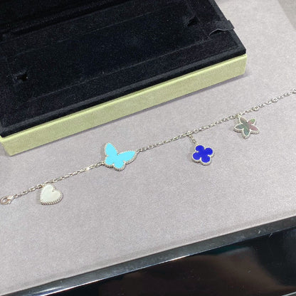 [ECHO ]LUCKY SPRING SILVER BRACELET 4 MOTIF