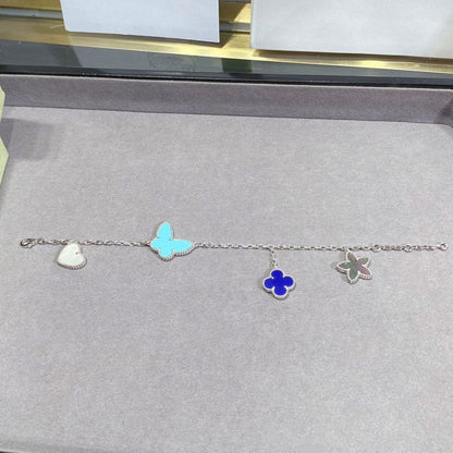 [ECHO ]LUCKY SPRING SILVER BRACELET 4 MOTIF