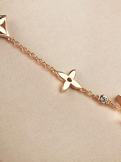 [ECHO ]STAR AND SUN 7 MOTIFS GOLD BRACELET