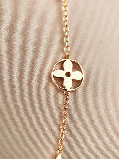 [ECHO ]STAR AND SUN 7 MOTIFS GOLD BRACELET