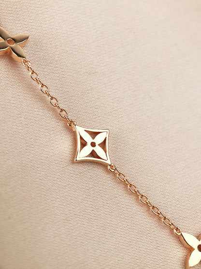 [ECHO ]STAR AND SUN 7 MOTIFS GOLD BRACELET