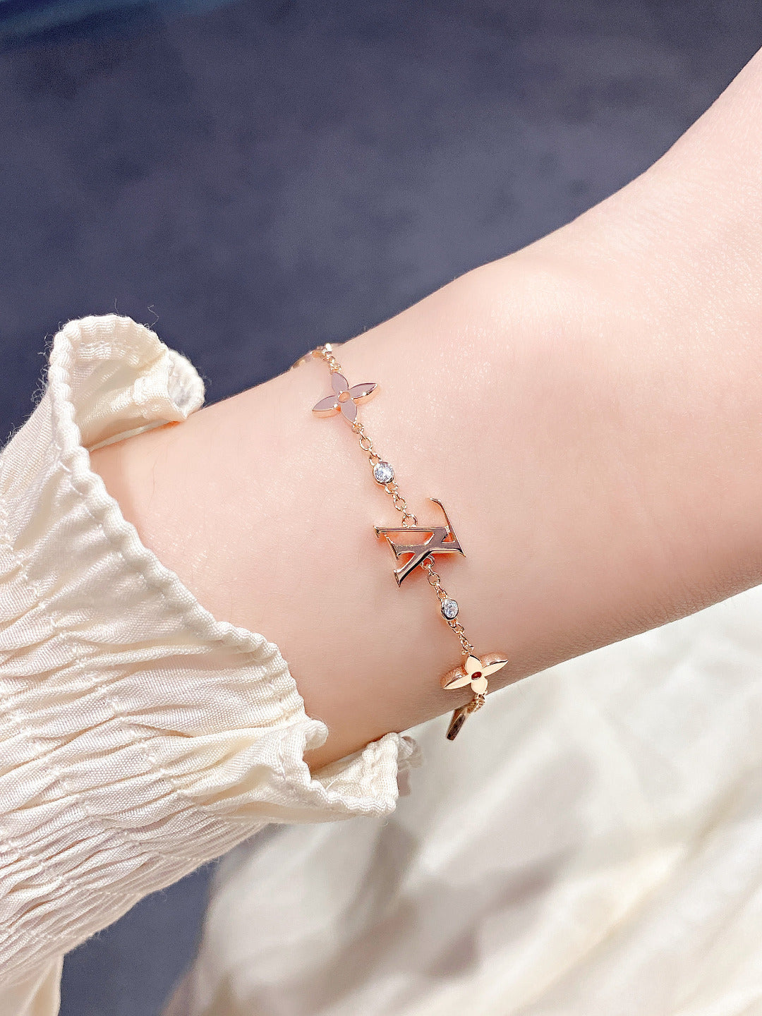 [ECHO ]STAR AND SUN 7 MOTIFS GOLD BRACELET