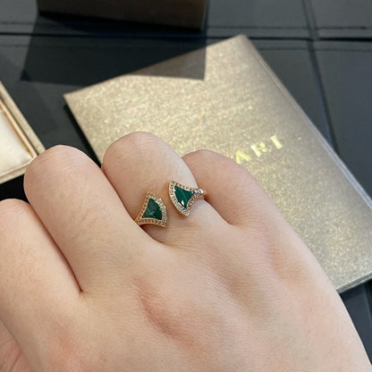 [ECHO ]DREAM MALACHITE DIAMOND OPEN RING
