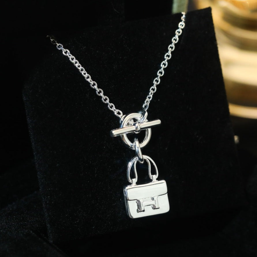 [ECHO ]POP H PEDANT SILVER NECKLACE