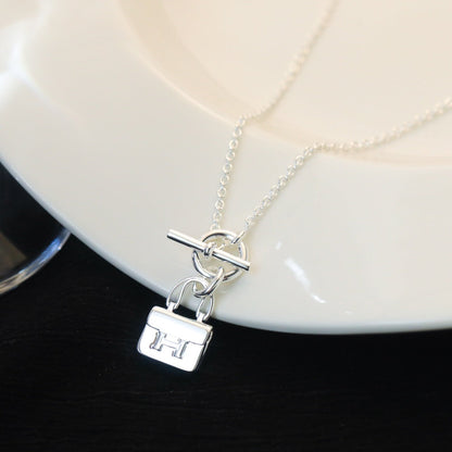 [ECHO ]POP H PEDANT SILVER NECKLACE