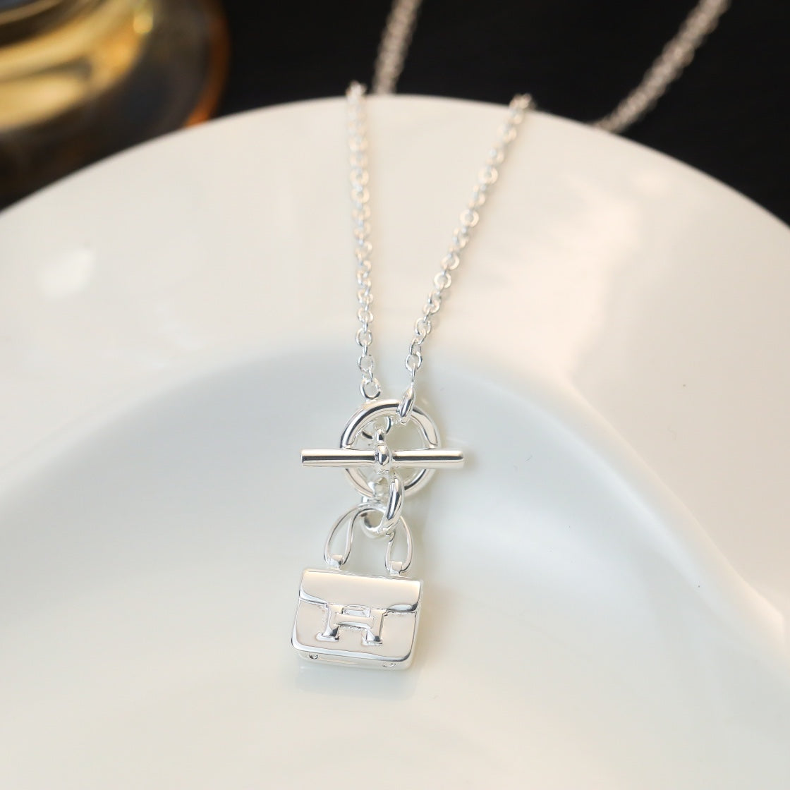 [ECHO ]POP H PEDANT SILVER NECKLACE