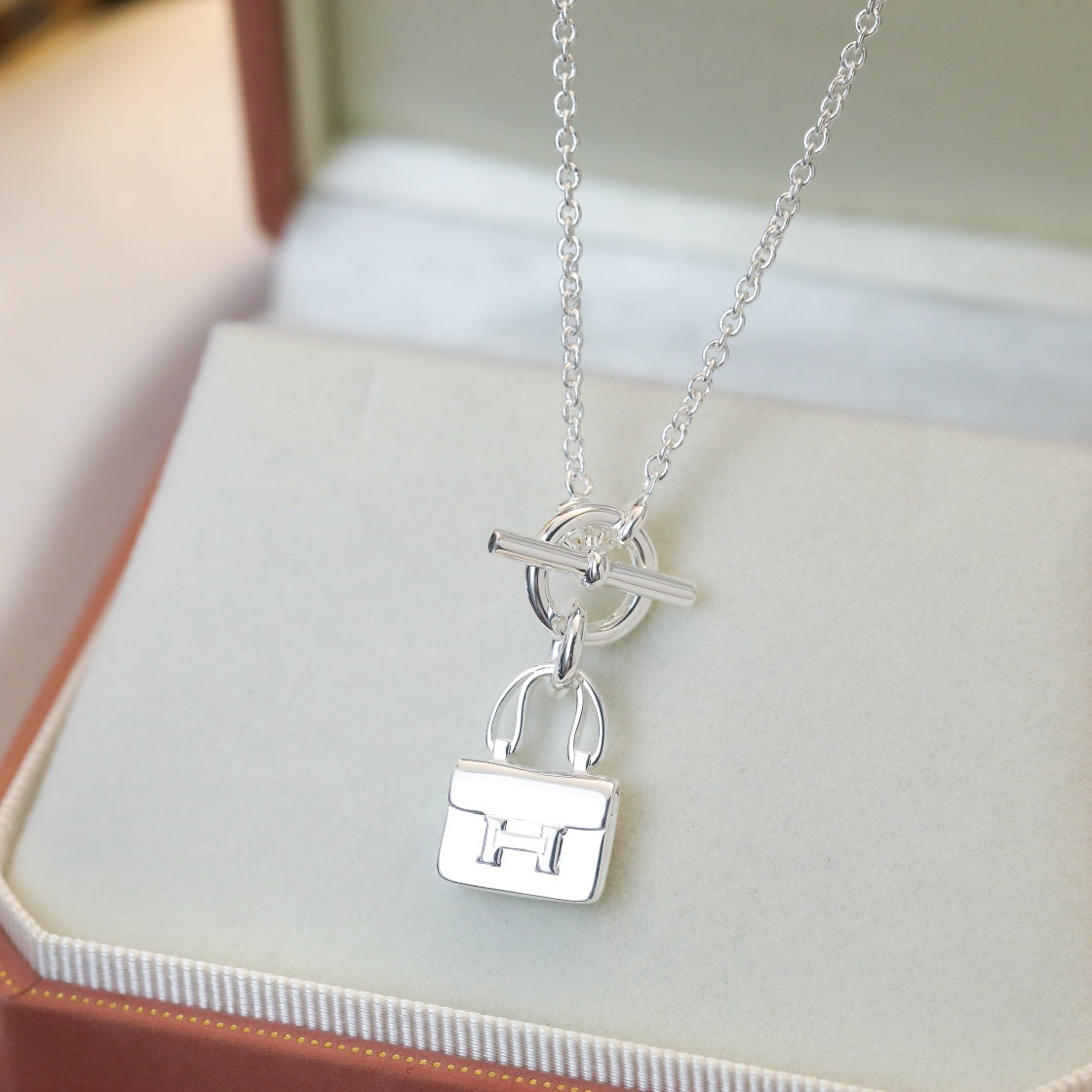 [ECHO ]POP H PEDANT SILVER NECKLACE