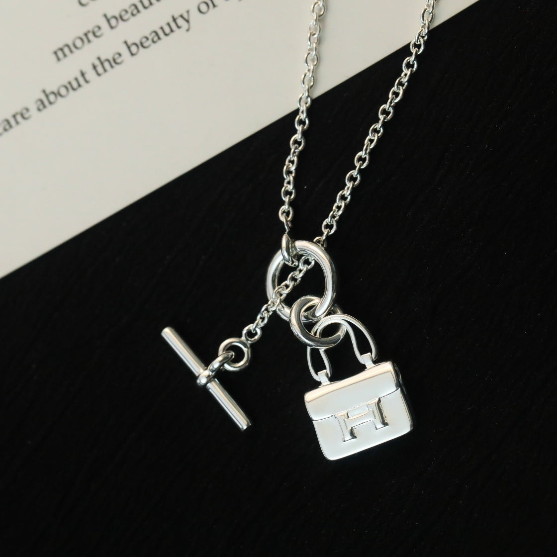[ECHO ]POP H PEDANT SILVER NECKLACE