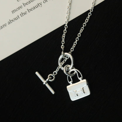 [ECHO ]POP H PEDANT SILVER NECKLACE