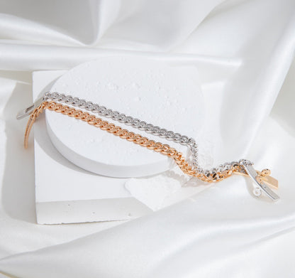 [ECHO ]KELLY CHAIN SILVER DIAMOND BRACELET