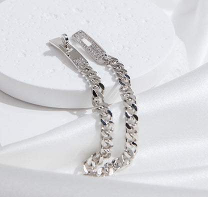 [ECHO ]KELLY CHAIN SILVER DIAMOND BRACELET