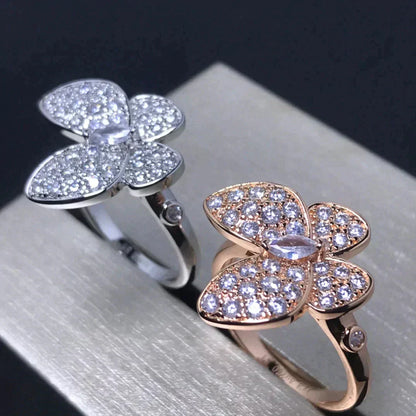 [ECHO ]BUTTERFLY PINK GOLD DIAMOND RING