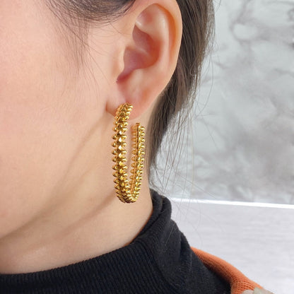 [ECHO ]CLASH LARGE HOOP EARRINGS