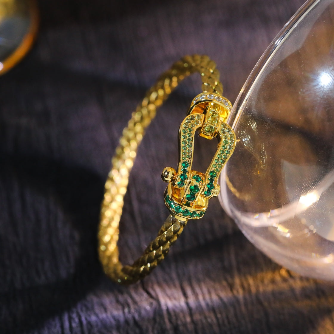 [ECHO ]FORCE 10 GOLD GREEN DIAMOND PAVED