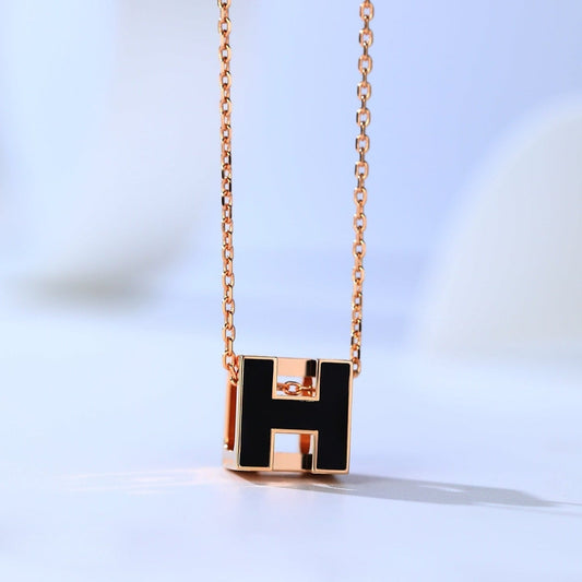 [ECHO ]H CAGE PINK GOLD NECKLACE