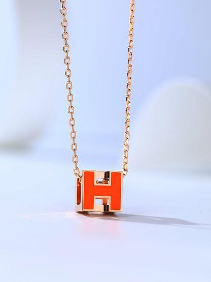 [ECHO ]H CAGE PINK GOLD NECKLACE