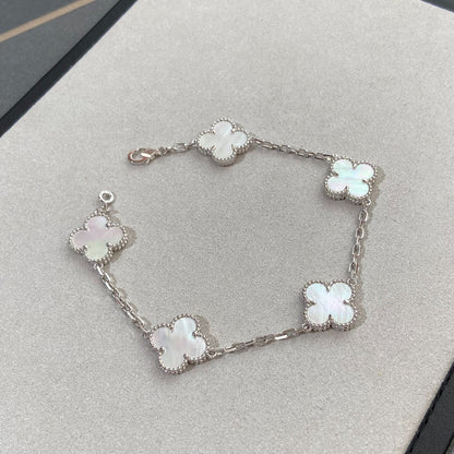 [ECHO ]CLOVER SILVER MOP 5 MOTIF BRACELET