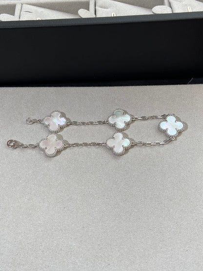 [ECHO ]CLOVER SILVER MOP 5 MOTIF BRACELET