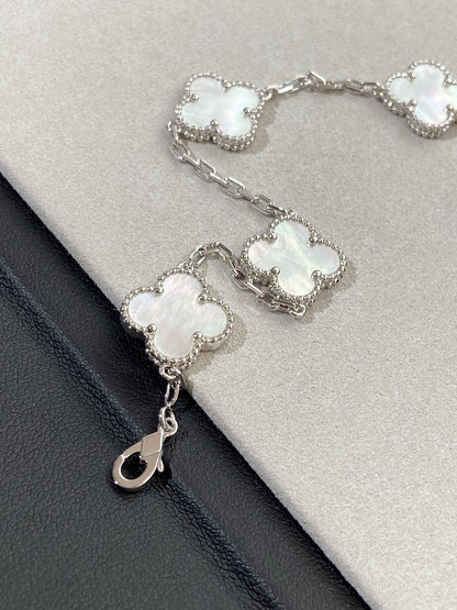 [ECHO ]CLOVER SILVER MOP 5 MOTIF BRACELET