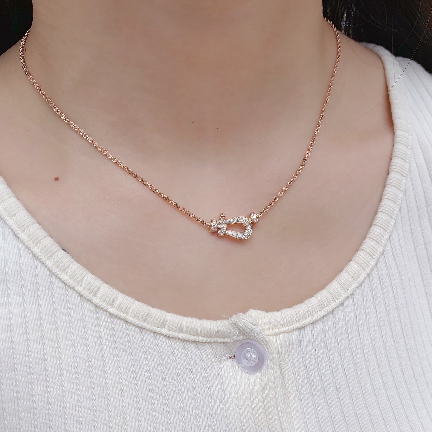 [ECHO ]FORCE 10 PINK GOLD DIAMOND NECKLACE