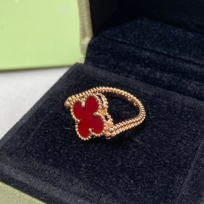 [ECHO ]CLOVER RIVERSIBLE PINK GOLD RING