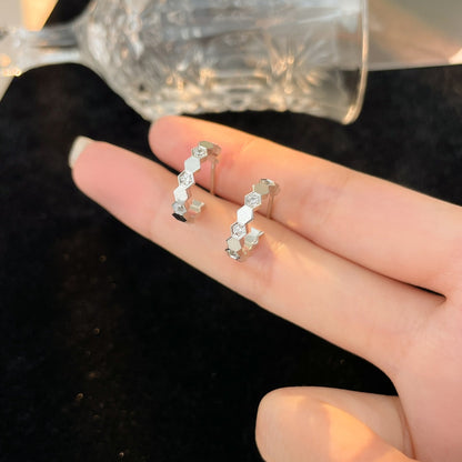 [ECHO ]BEE LOVE DIAMOND HOOP EARRINGS