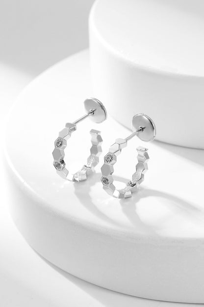 [ECHO ]BEE LOVE DIAMOND HOOP EARRINGS