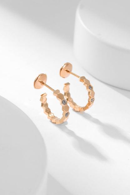 [ECHO ]BEE LOVE DIAMOND HOOP EARRINGS