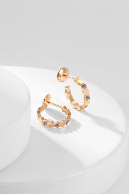 [ECHO ]BEE LOVE DIAMOND HOOP EARRINGS