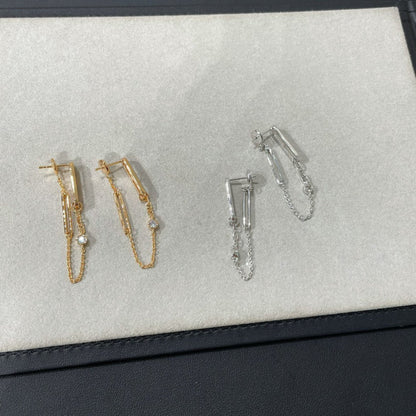 [ECHO ]CHAINE CHAOS DIAMOND DROP EARRINGS