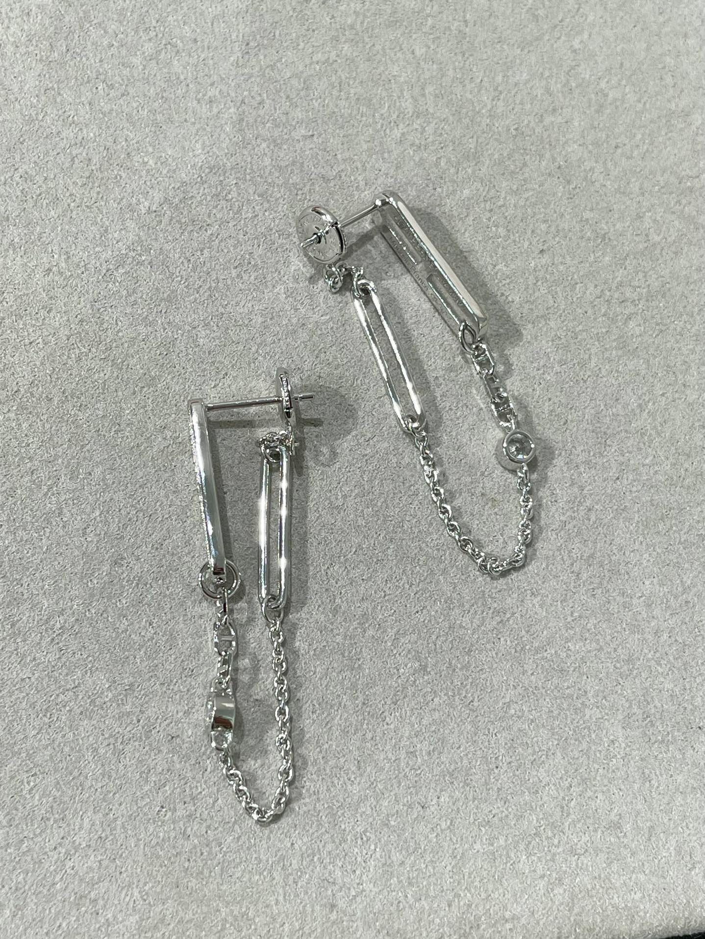 [ECHO ]CHAINE CHAOS DIAMOND DROP EARRINGS