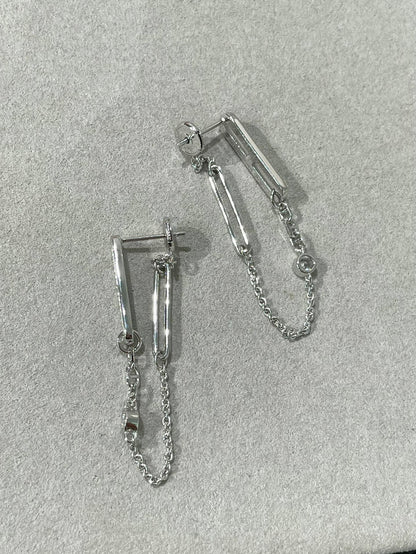 [ECHO ]CHAINE CHAOS DIAMOND DROP EARRINGS