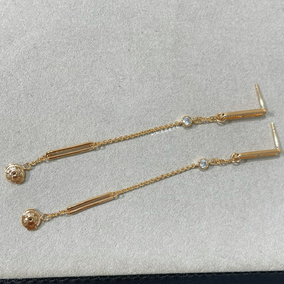 [ECHO ]CHAINE CHAOS DIAMOND DROP EARRINGS