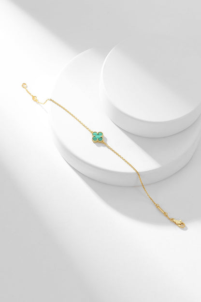 [ECHO ]CLOVER BRACELET MALACHITE 1 MOTIF