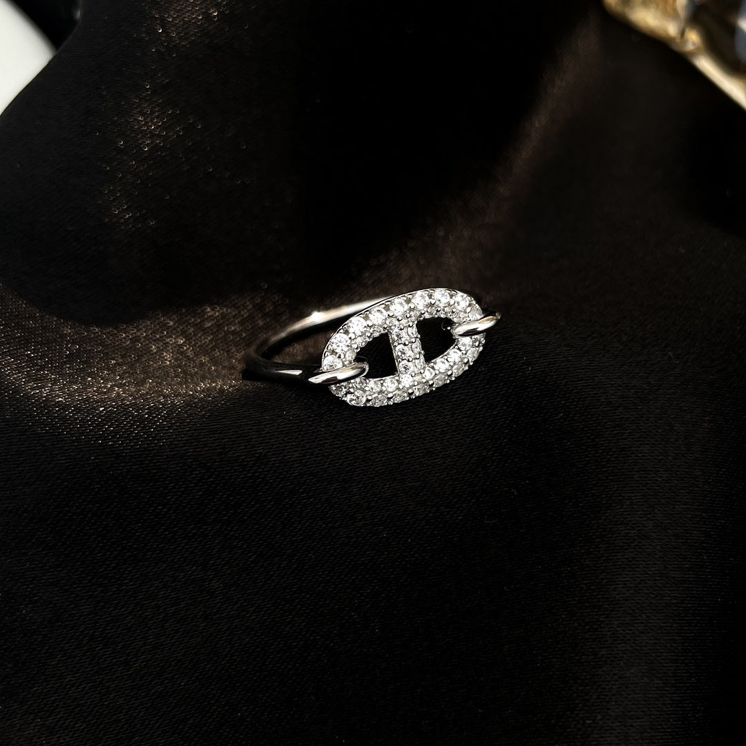 [ECHO ]RONDE SMALL SILVER DIAMOND RING