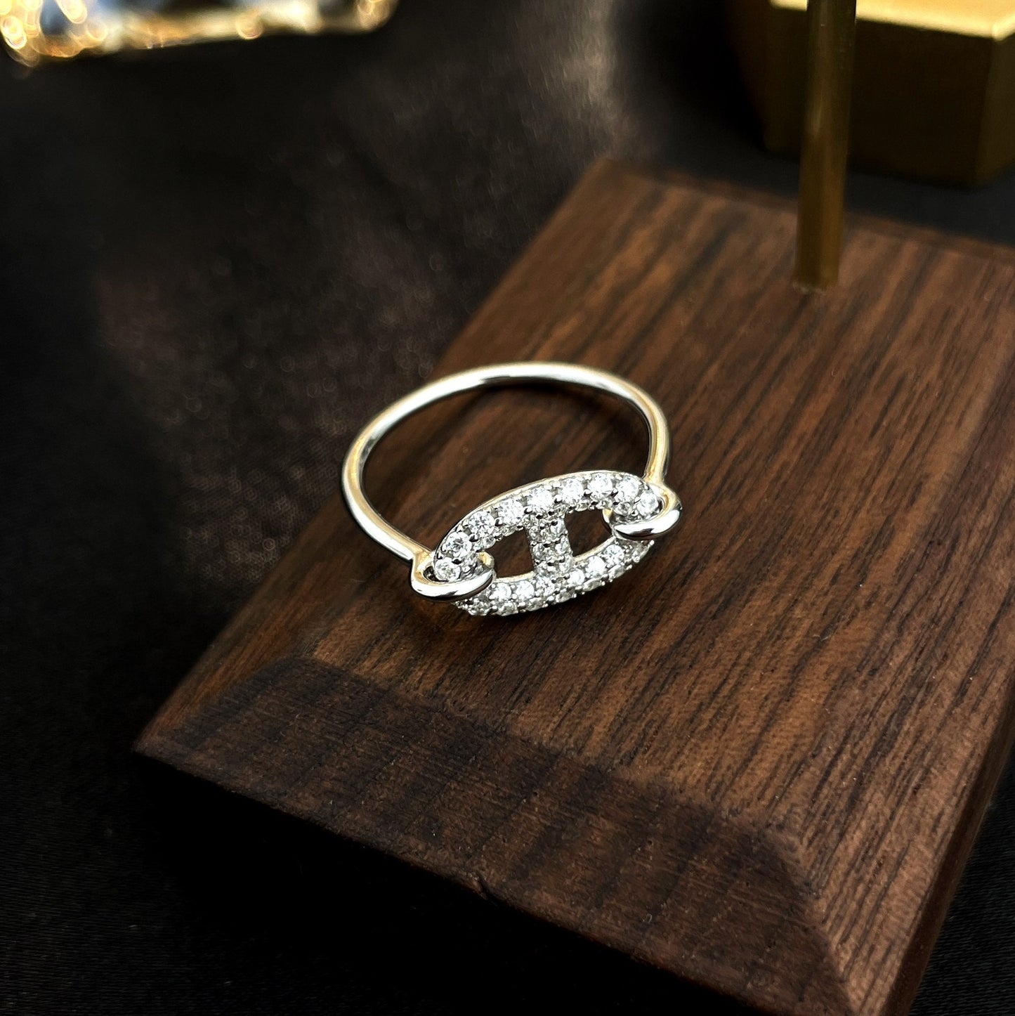 [ECHO ]RONDE SMALL SILVER DIAMOND RING
