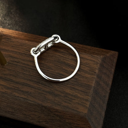 [ECHO ]RONDE SMALL SILVER DIAMOND RING