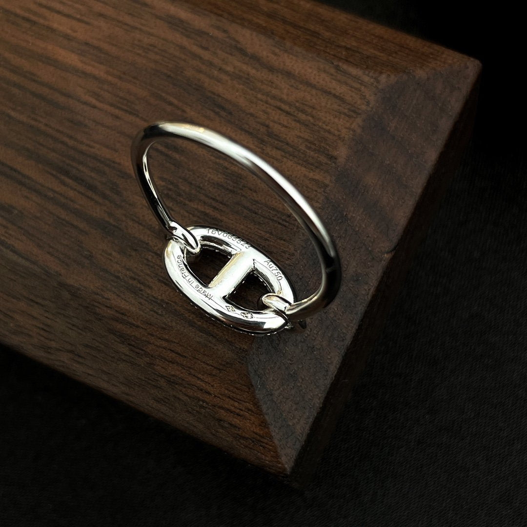 [ECHO ]RONDE SMALL SILVER DIAMOND RING