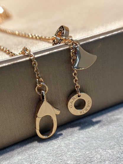 [ECHO ]DREAM MOP DIAMOND PAVED PINK GOLD NECKLACE