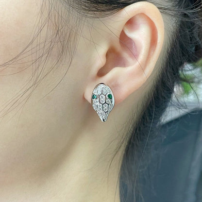 [ECHO ]SERPENT DIAMOND STUD EARRINGS