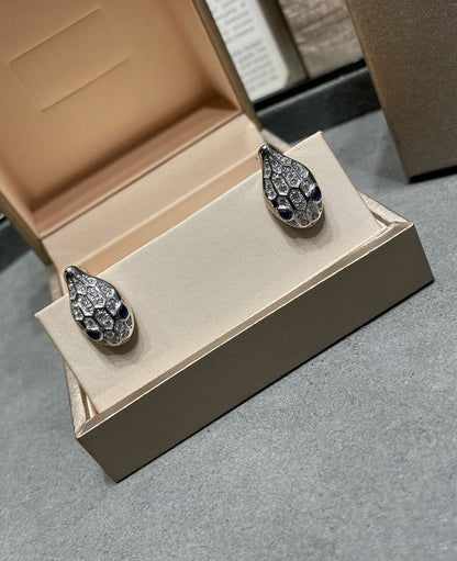 [ECHO ]SERPENT DIAMOND STUD EARRINGS