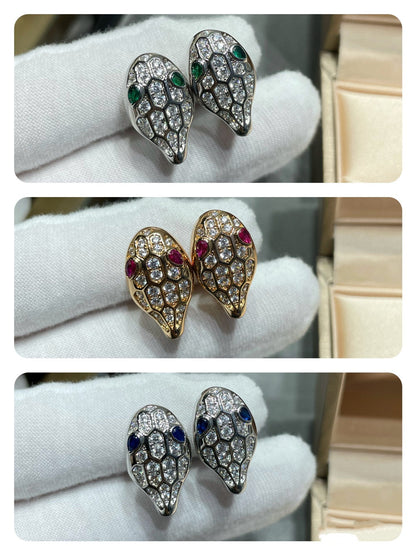 [ECHO ]SERPENT DIAMOND STUD EARRINGS