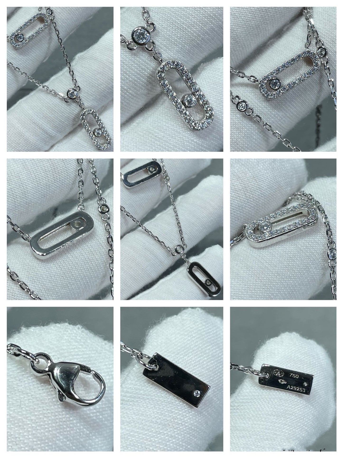 [ECHO]MOVE 2 ROW DIAMOND NECKLACE