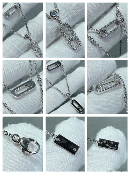 [ECHO]MOVE 2 ROW DIAMOND NECKLACE
