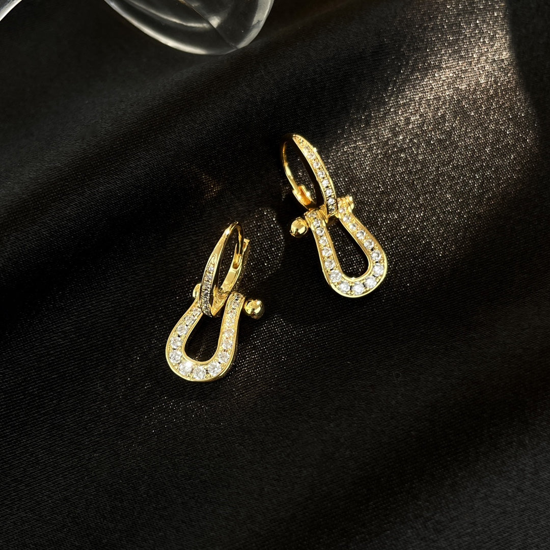 [ECHO ]FORCE 10 FULL DIAMOND DROP EARRINGS MEDIUM MODEL