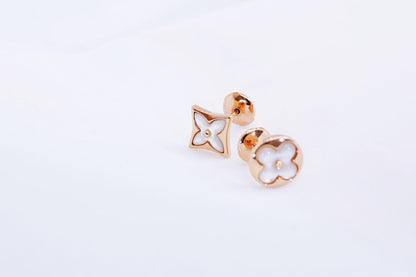 [ECHO ]STAR AND SUN PINK GOLD MOP STUD EARRINGS