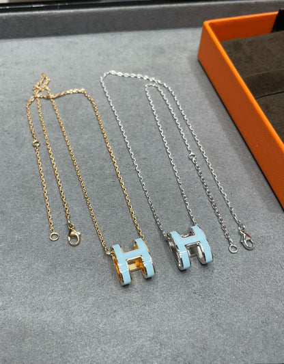 [ECHO ]POP H SKY BLUE NECKLACE