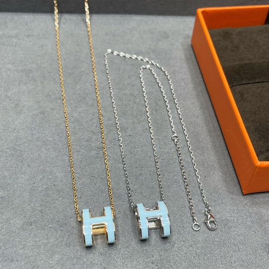 [ECHO ]POP H SKY BLUE NECKLACE