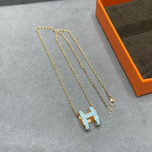 [ECHO ]POP H SKY BLUE NECKLACE